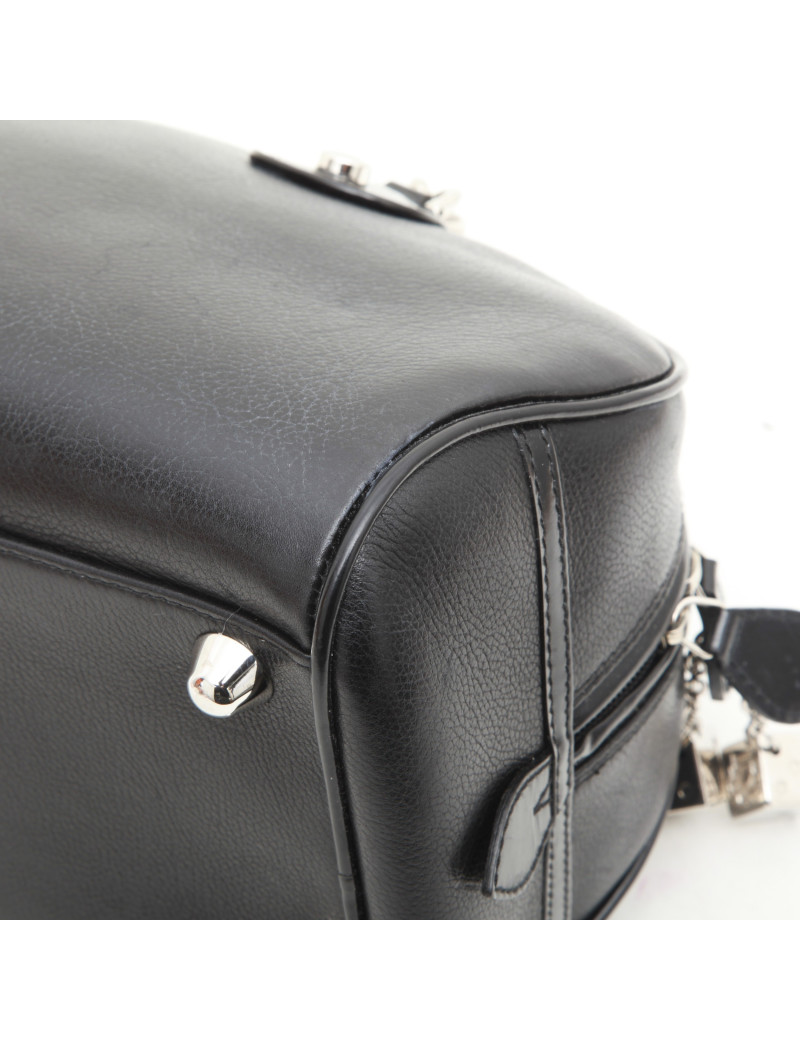 DIOR handbag in black grained leather