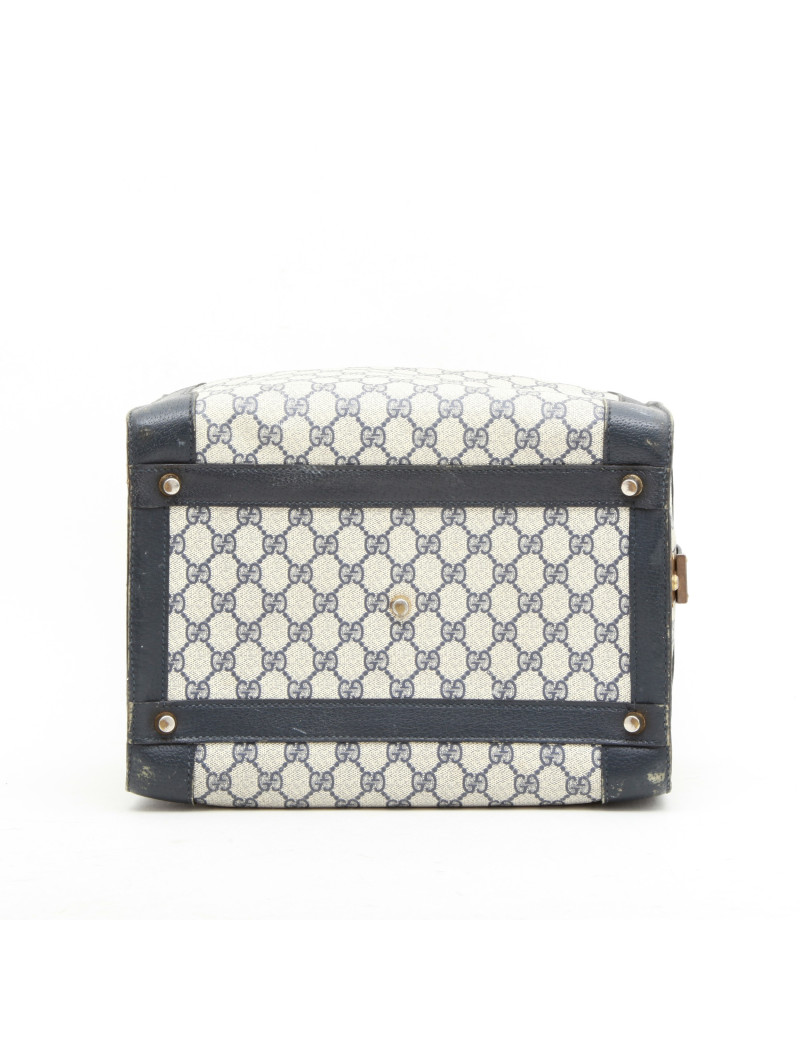 GUCCI Vintage vanity in blue canvas and leather