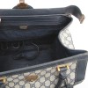 GUCCI Vintage vanity in blue canvas and leather