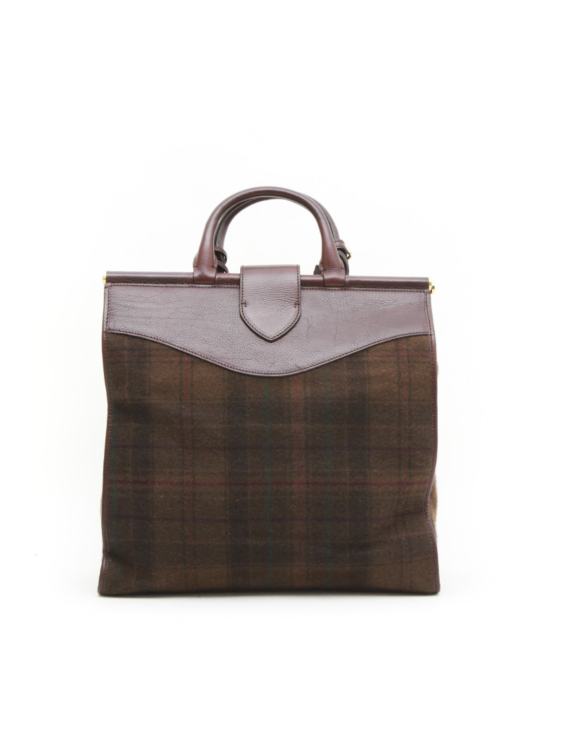 RALPH LAUREN tartan wool bag