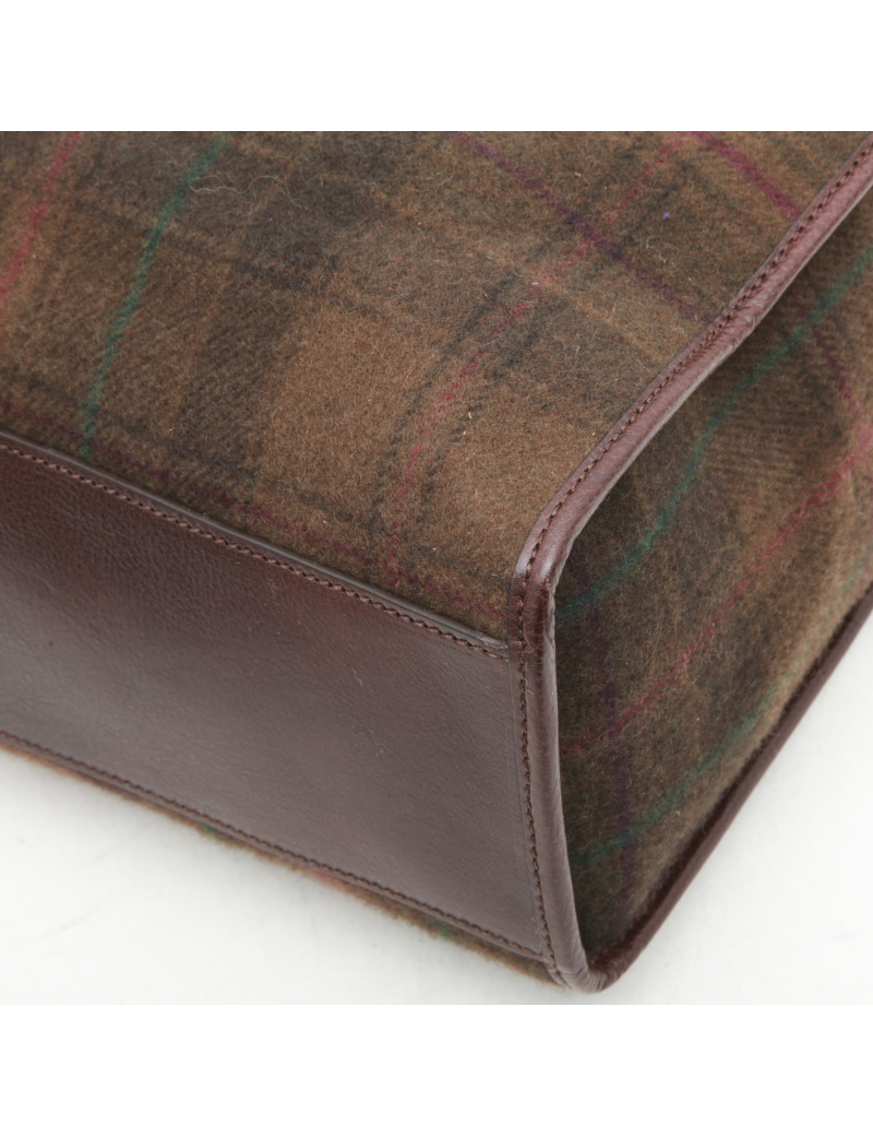 RALPH LAUREN tartan wool bag