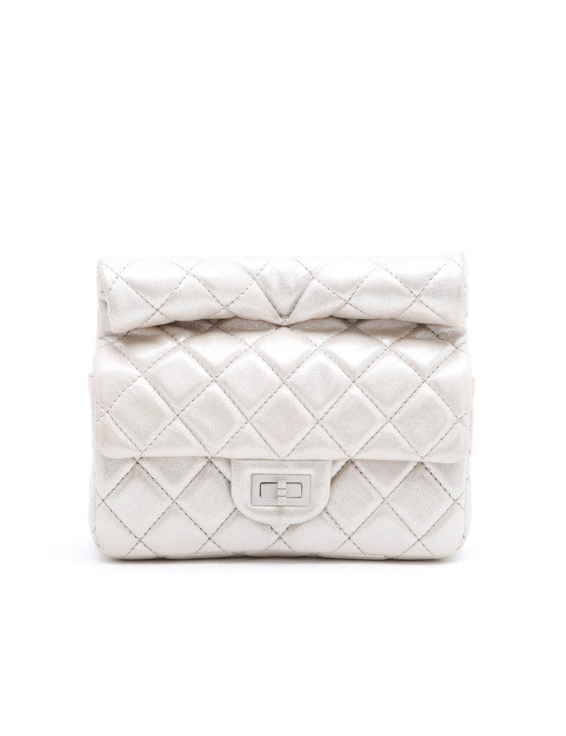 Pochette CHANEL cuir lamé