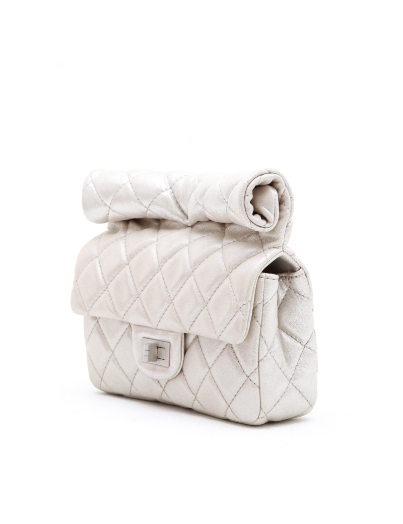 Pochette CHANEL cuir lamé