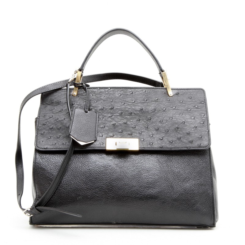 BALENCIAGA black grained leather Sling bag - VALOIS VINTAGE PARIS