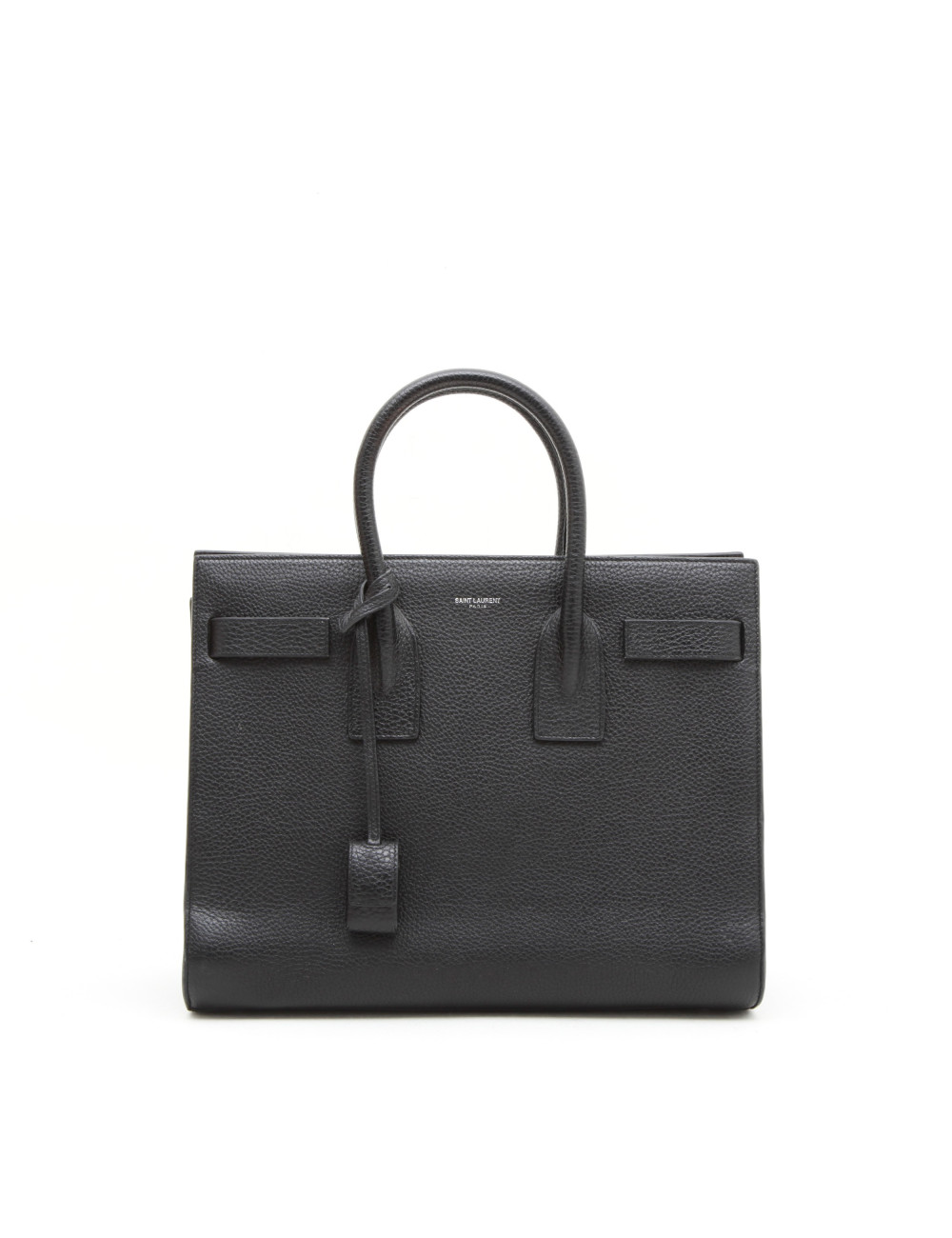 SAINT LAURENT 'carry all' bag in black grained leather