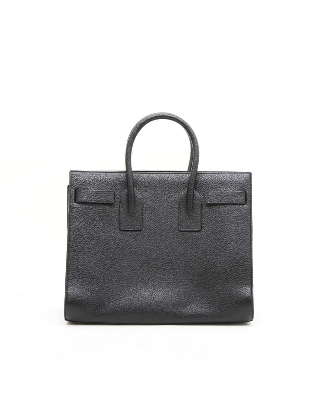 SAINT LAURENT 'carry all' bag in black grained leather