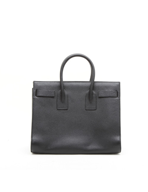 SAINT LAURENT 'carry all' bag in black grained leather