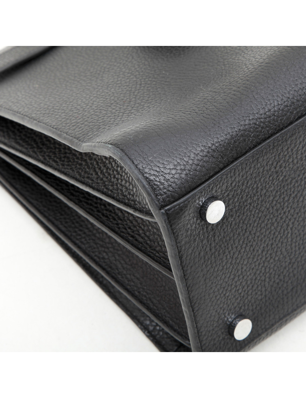 SAINT LAURENT 'carry all' bag in black grained leather