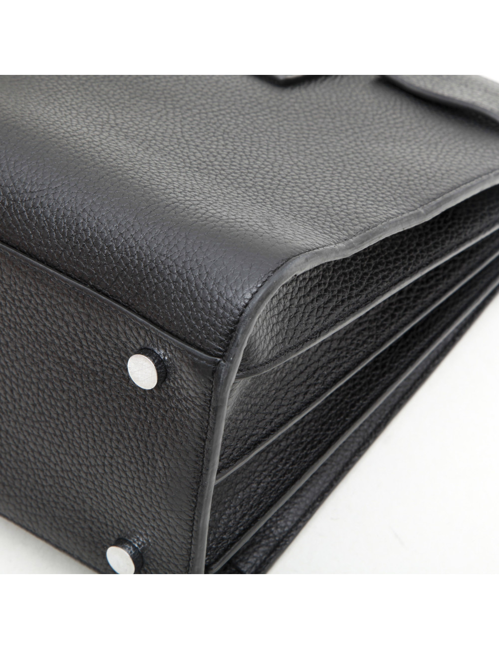 SAINT LAURENT 'carry all' bag in black grained leather