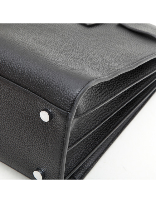 SAINT LAURENT 'carry all' bag in black grained leather