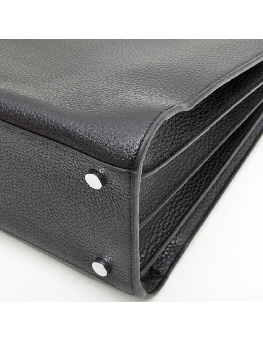 SAINT LAURENT 'carry all' bag in black grained leather