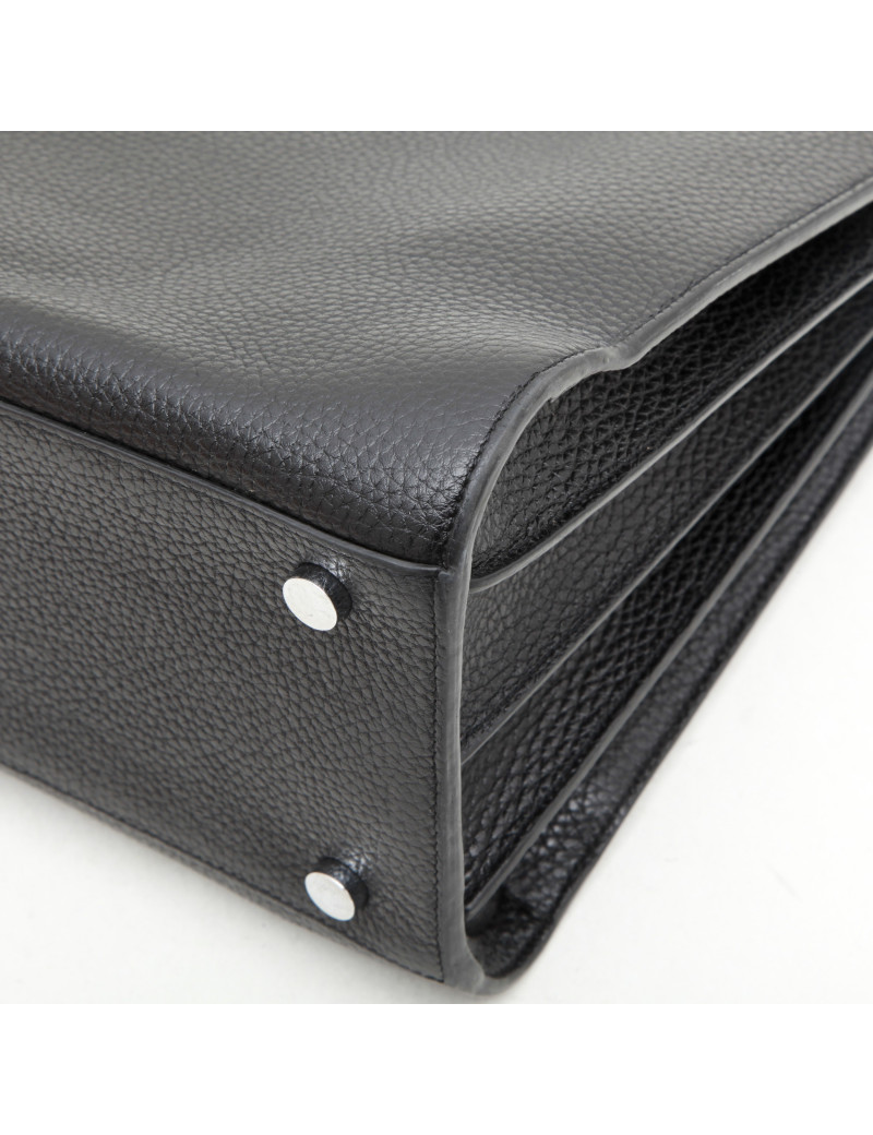 SAINT LAURENT 'carry all' bag in black grained leather