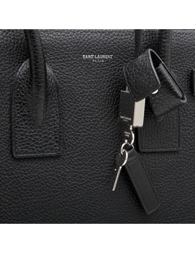 Sac SAINT LAURENT " Carry all" cuir grainé noir