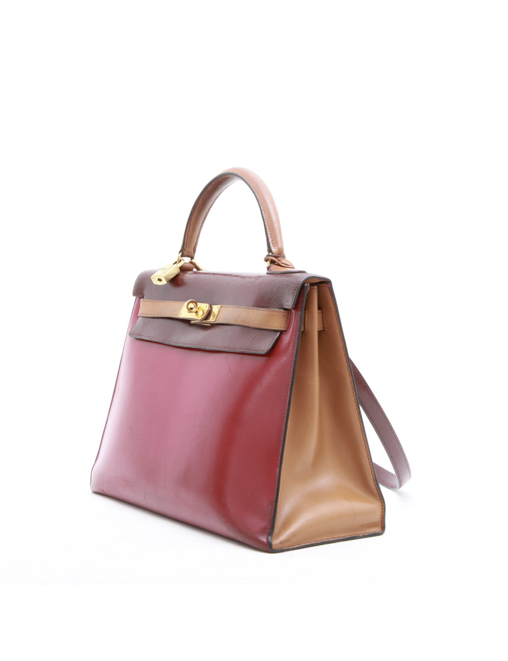 Kelly  32 tricolore  HERMES avec bandoulière