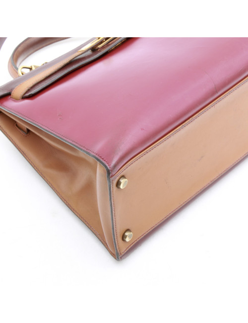 Kelly  32 tricolore  HERMES avec bandoulière