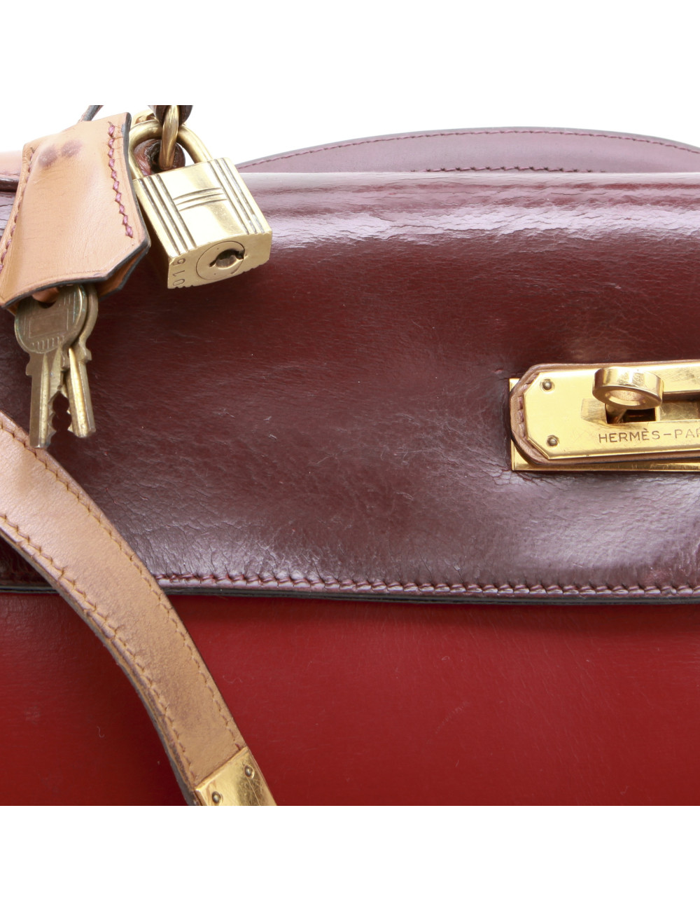 Kelly  32 tricolore  HERMES avec bandoulière