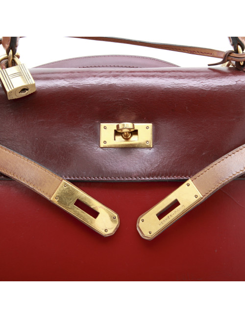 Kelly  32 tricolore  HERMES avec bandoulière