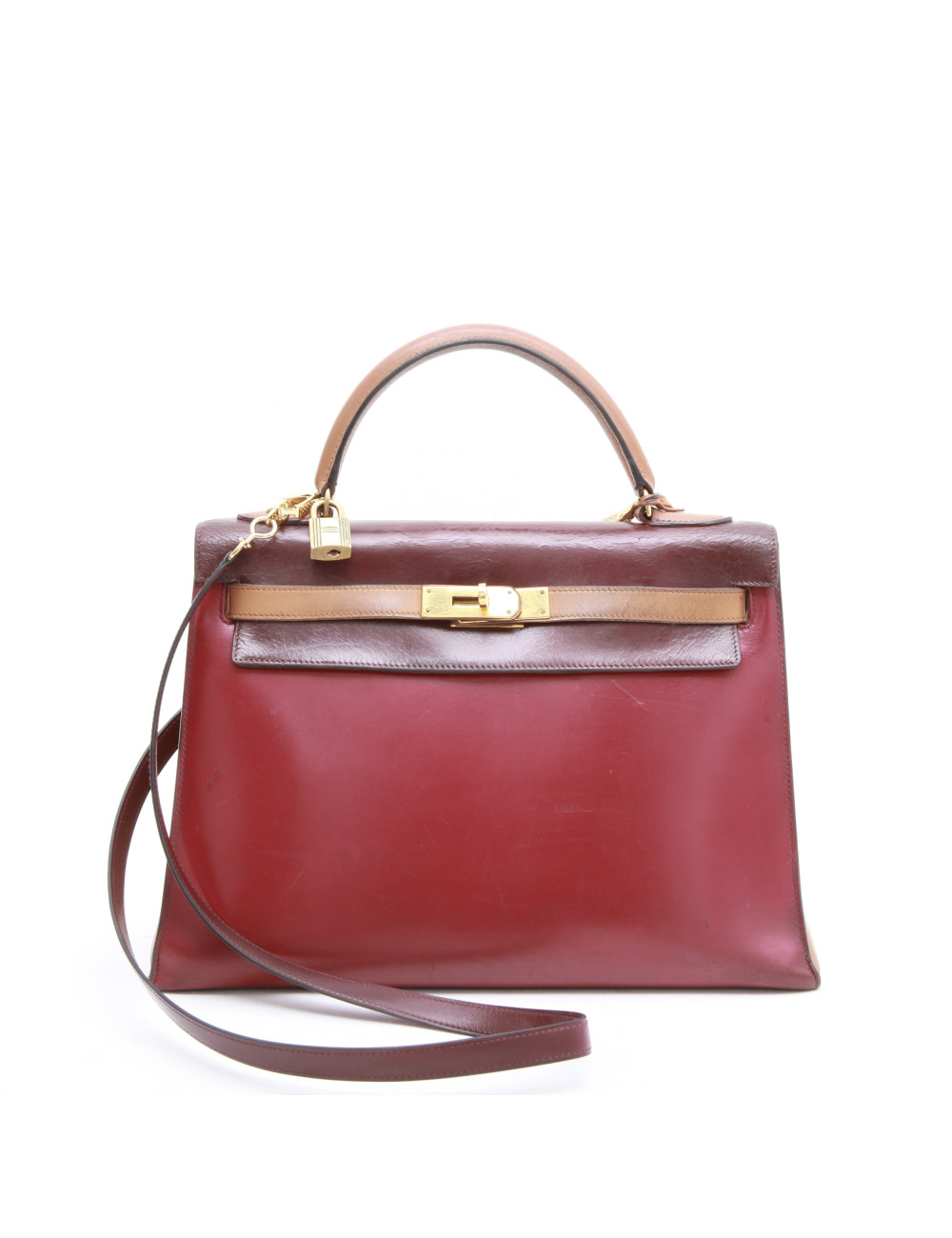 Kelly  32 tricolore  HERMES avec bandoulière