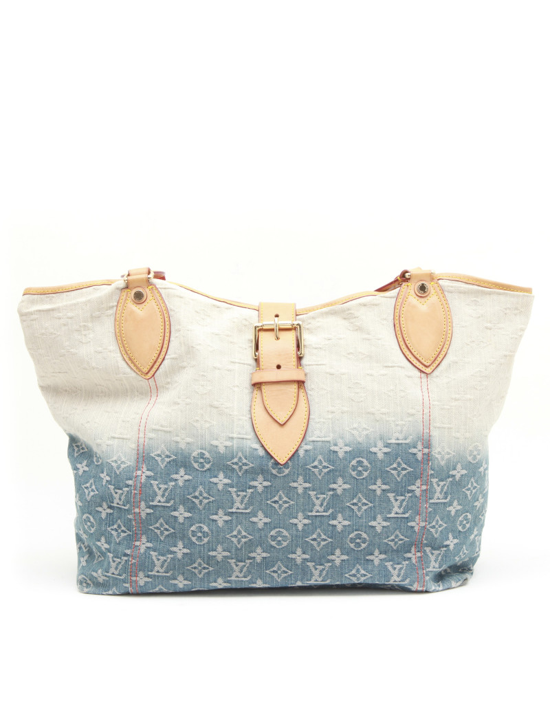 Sac cabas LOUIS VUITTON bleu dégradé