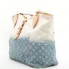 LOUIS VUITTON tote bag in two tone blue to beige monogram fabric