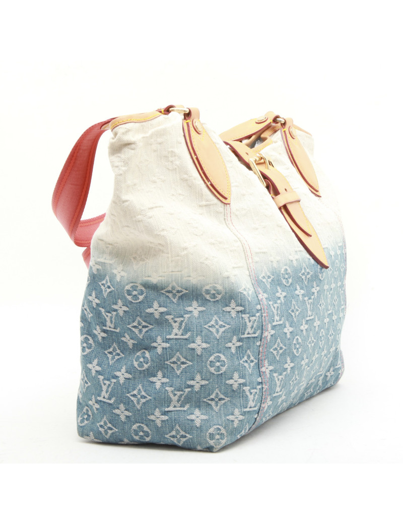 Sac cabas LOUIS VUITTON bleu dégradé