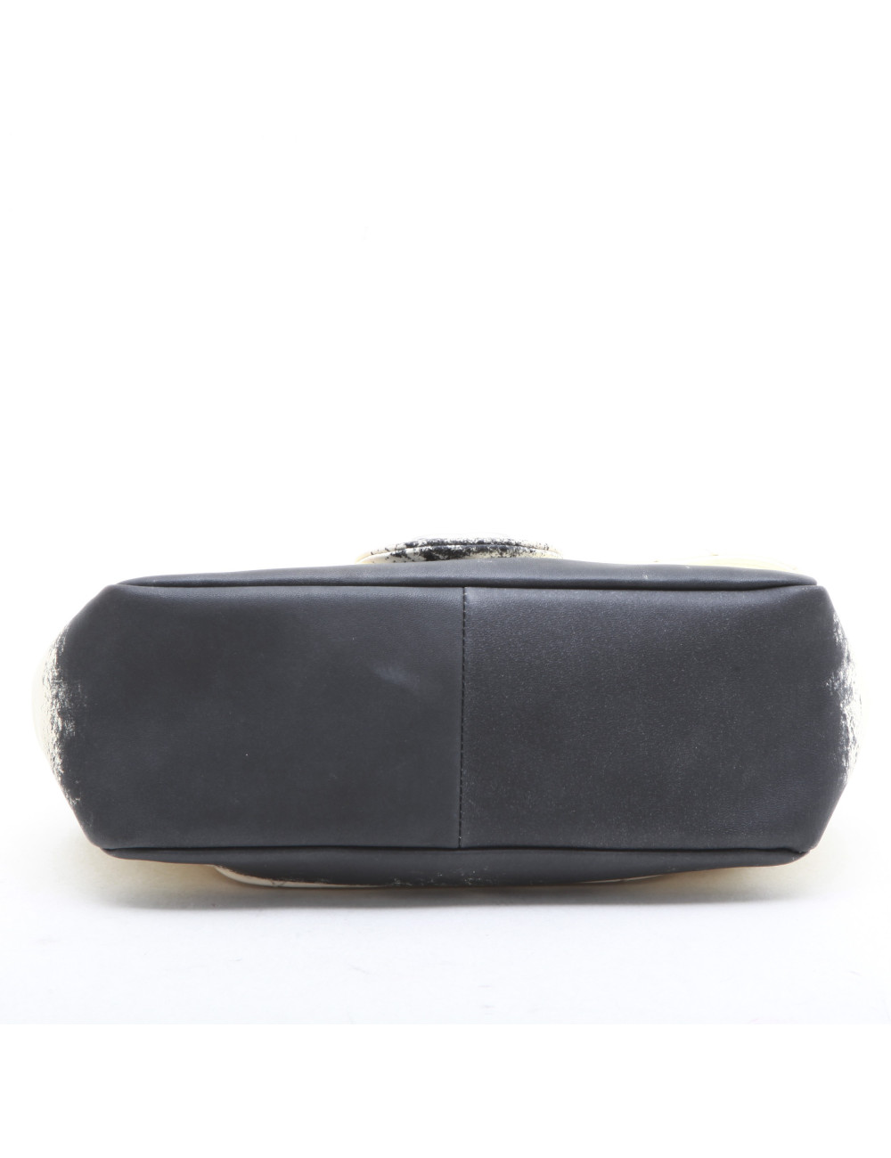 Sac CHANEL cuir d'agneau bicolore beige et noir