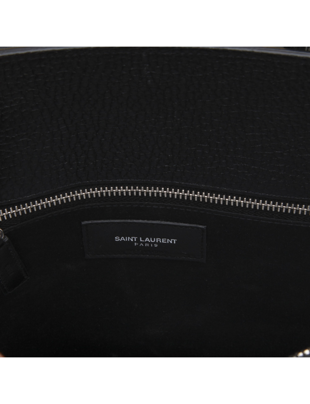 Sac SAINT LAURENT cuir grainé noir