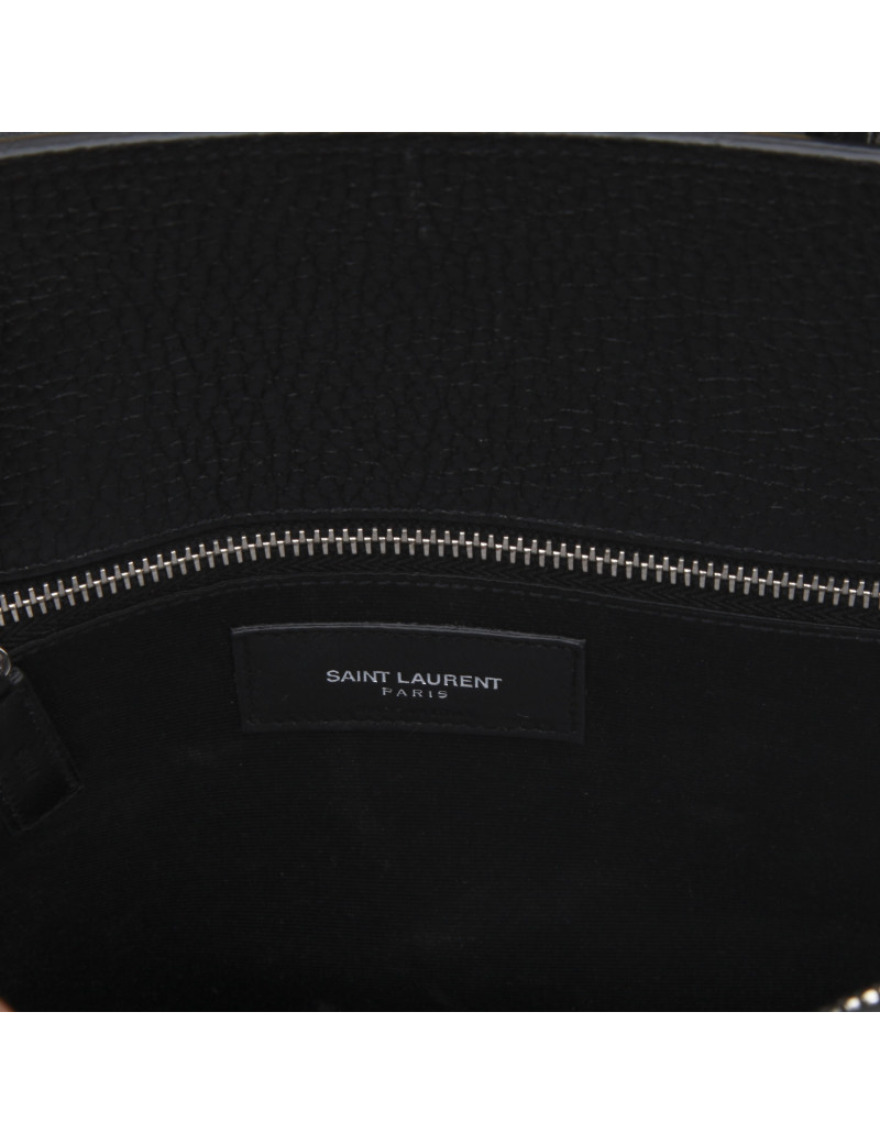 Sac SAINT LAURENT cuir grainé noir