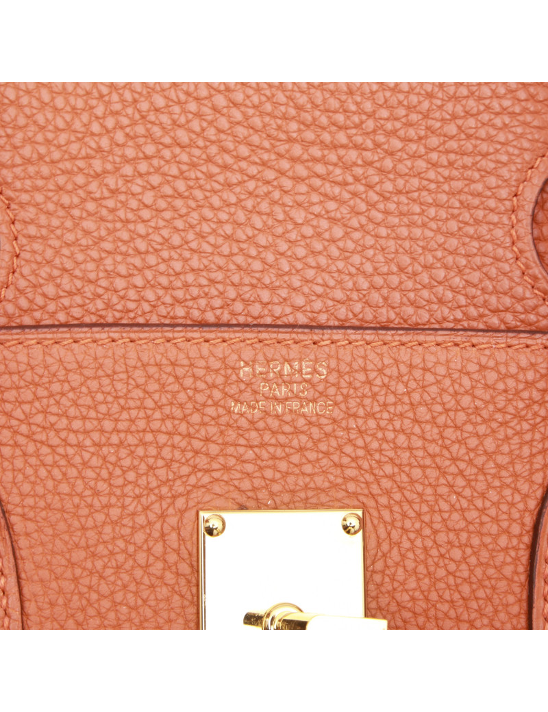 Sac HERMES Shoulder cuir taurillon clémence orange