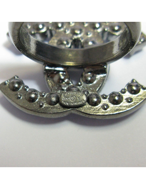 Bague Chanel CC perles noires