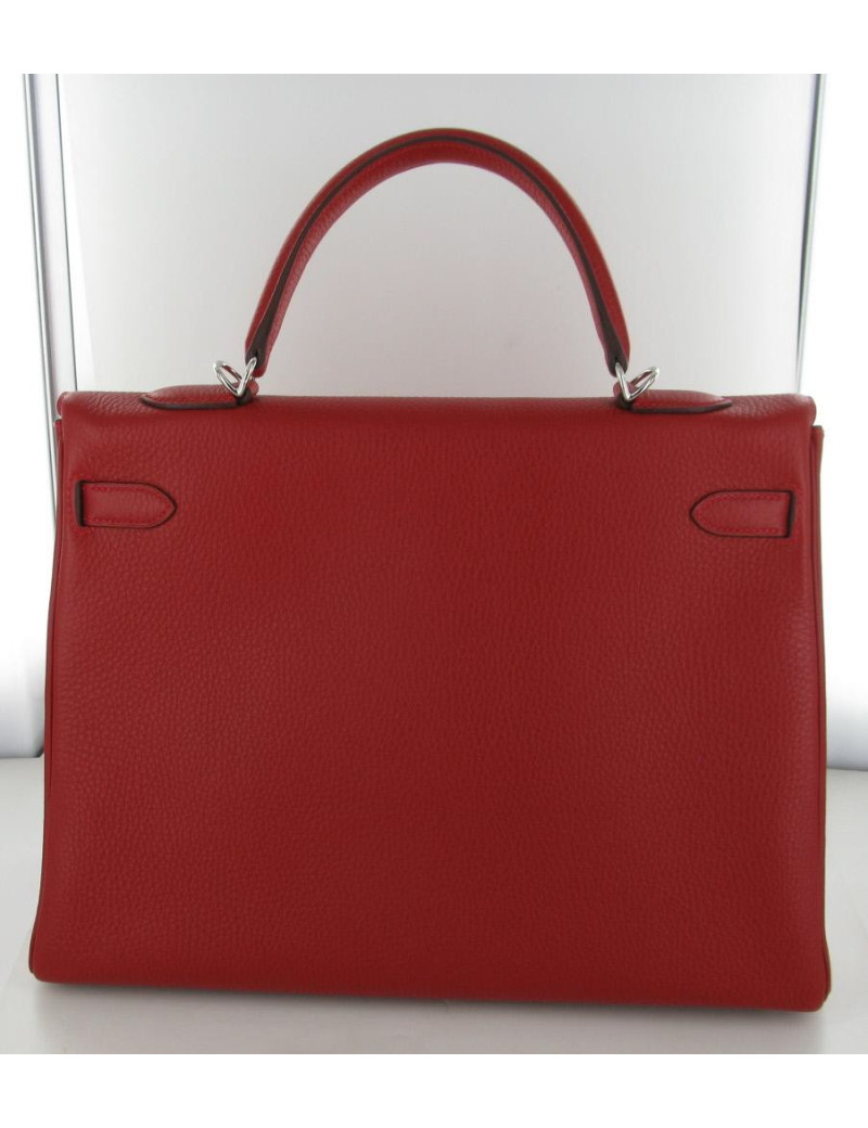 KELLY 35 HERMES taurillon clemence rouge casaque
