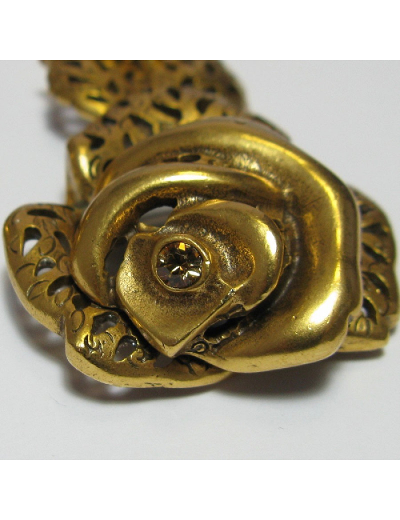 OSCAR DE LA RENTA pendant clip-on earrings in gilded metal