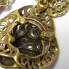 OSCAR DE LA RENTA pendant clip-on earrings in gilded metal
