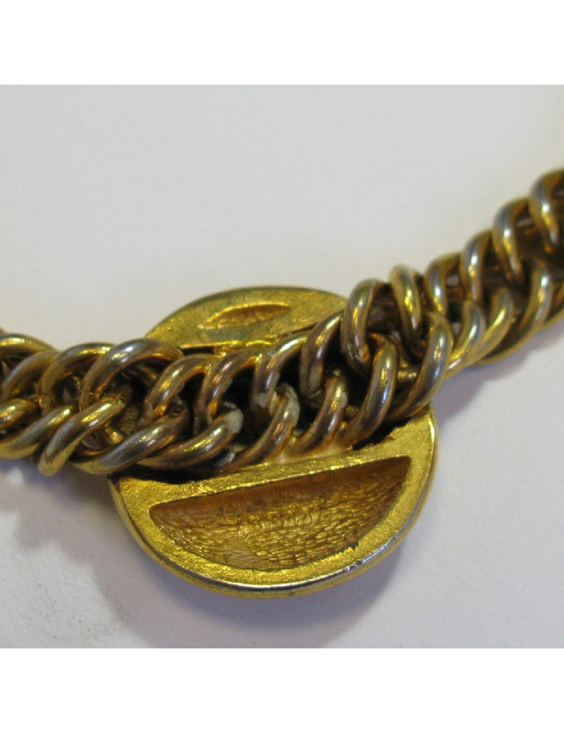 CHANEL vintage choker necklace in gilded metal