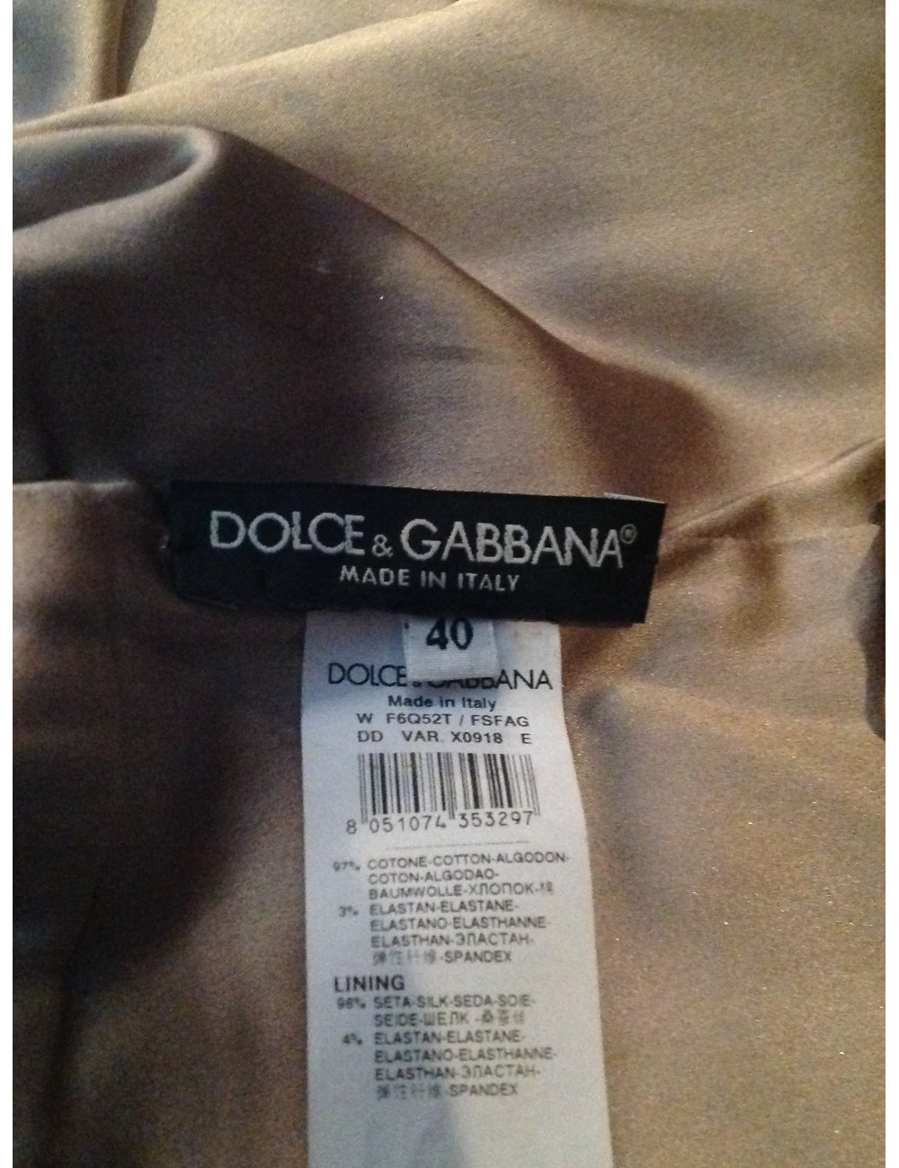 Robe Dolce Gabbana T40 motif panthère