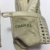 CHANEL gloves in light beige leather and crochet size 7.5