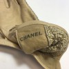 CHANEL gloves in beige kid leather and crochet size 7.5FR