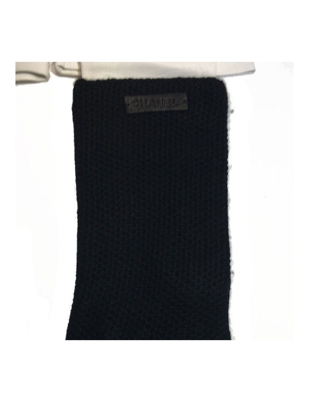 Gants longs cachemire et cuir blanc CHANEL T7,5