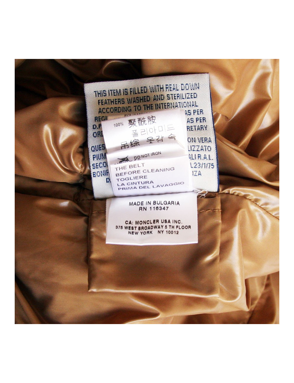 Camel MONCLER doudoune