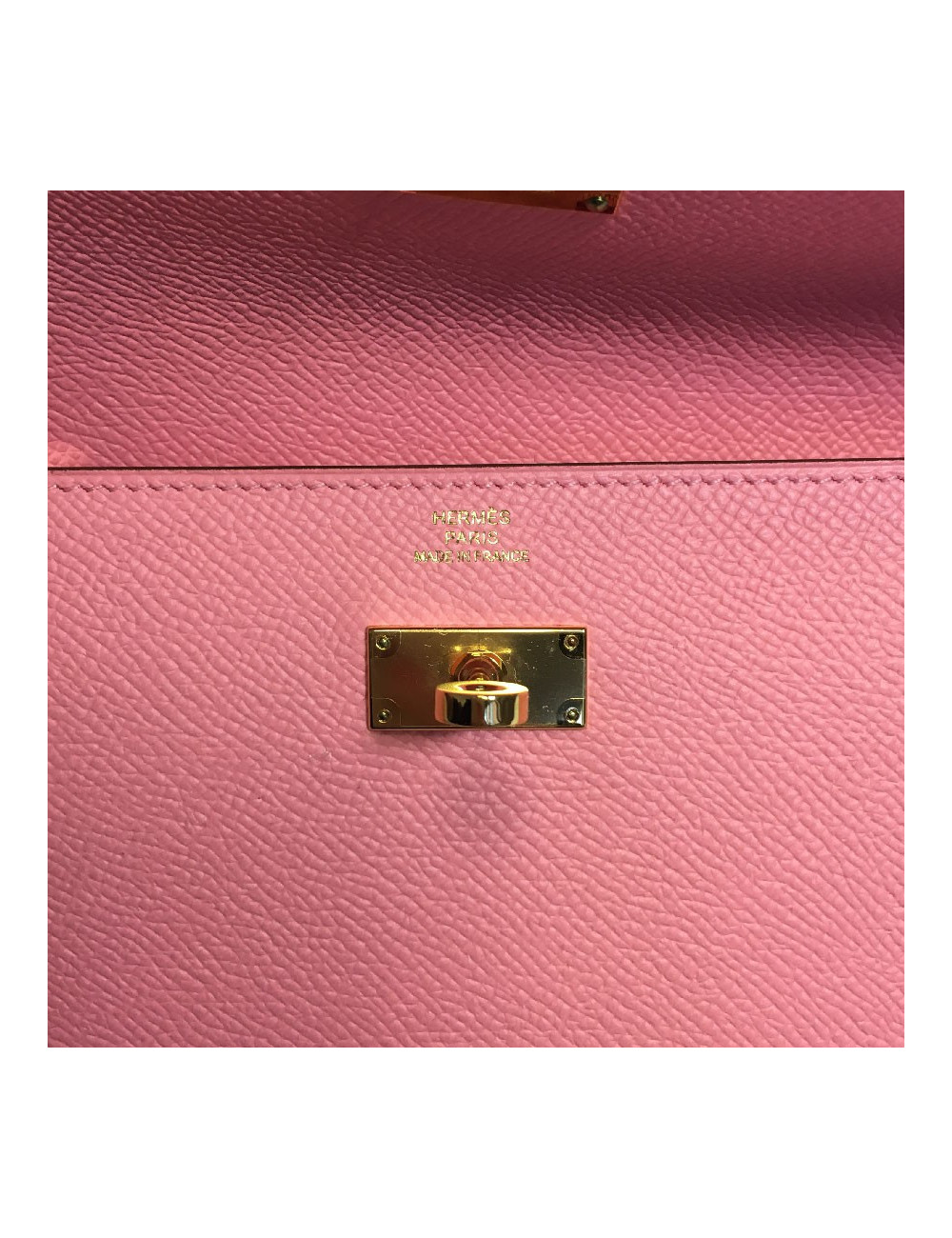 HERMES Kelly Wallet in confetti pink leather