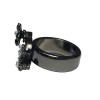 CHANEL CC ring 54FR in ruthenium, pearls, brilliants and black enamel