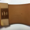 HERMES CDC collier de chien cuff bracelet in sanguine tadelakt calfskin leather