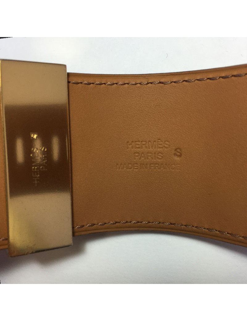 xxx Manchette HERMES CDC collier de chien en veau tadelakt sanguine