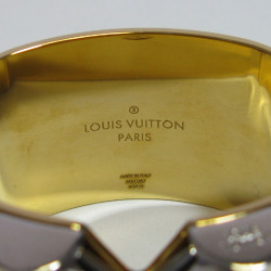 LOUIS VUITTON 'Essential V' Cuff Bracelet in golden brass