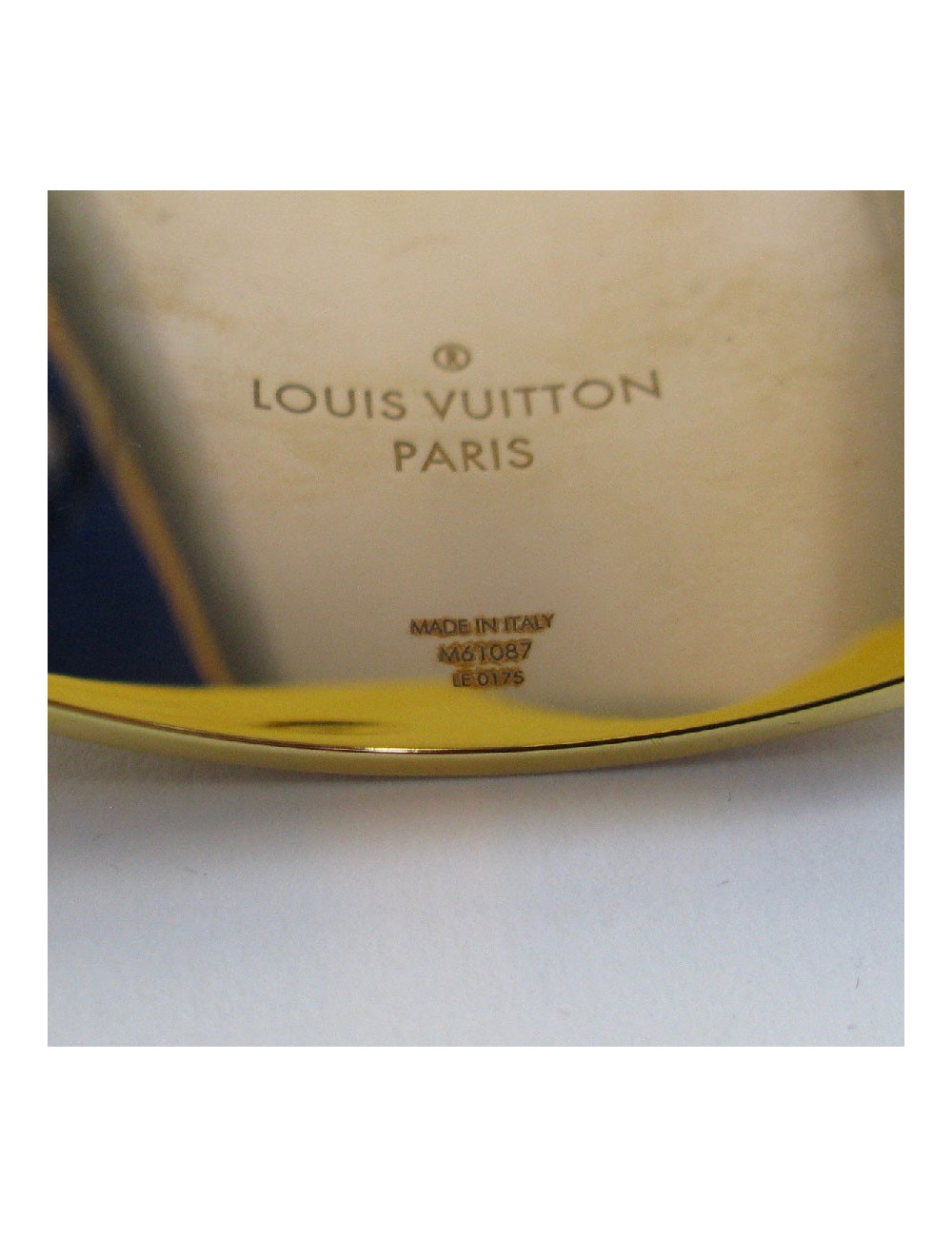 LOUIS VUITTON 'Essential V' Cuff Bracelet in golden brass