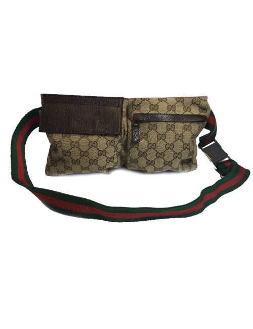 Ceinture banane GUCCI Tissu et cuir