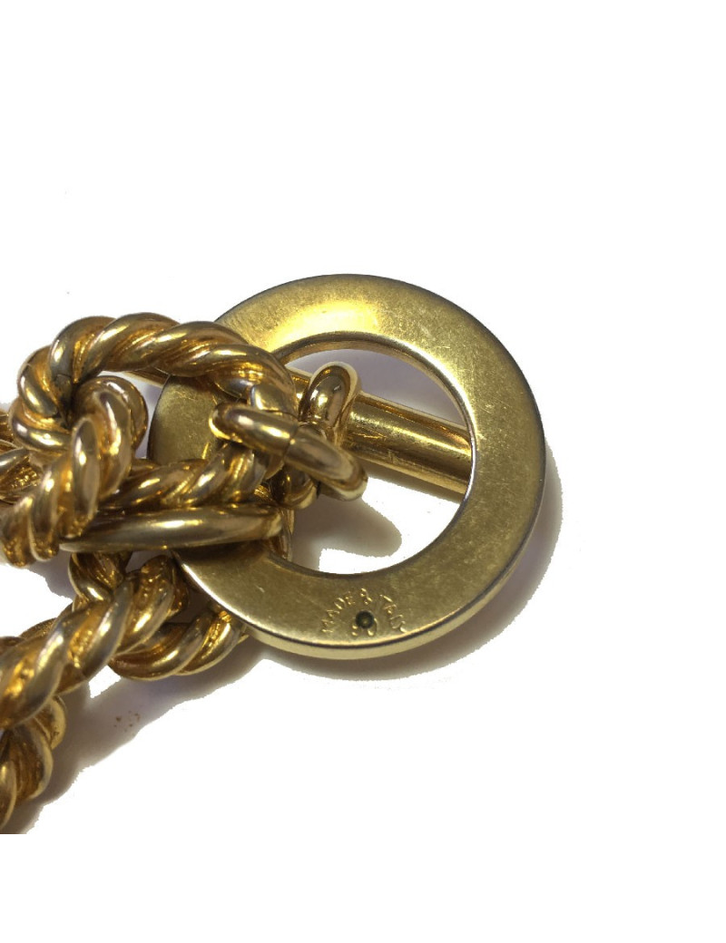 CELINE vintage chain necklace in gilded metal