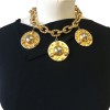 CELINE vintage chain necklace in gilded metal