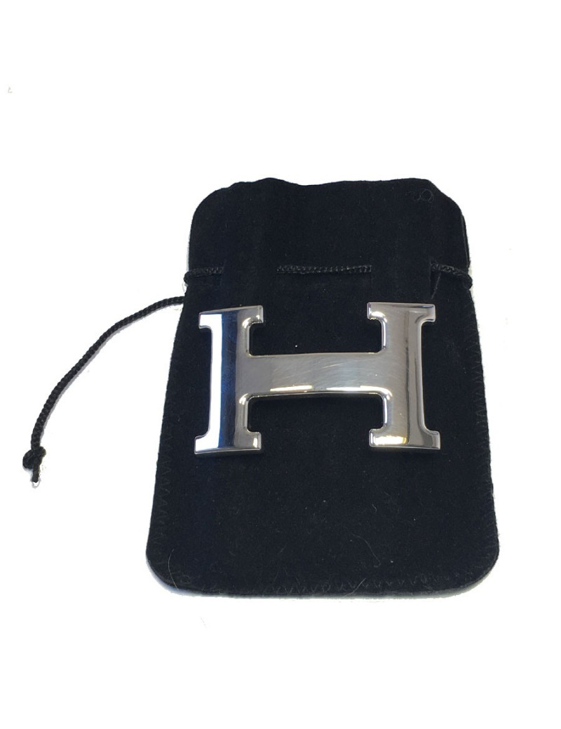 Boucle H HERMÈS métal palladié
