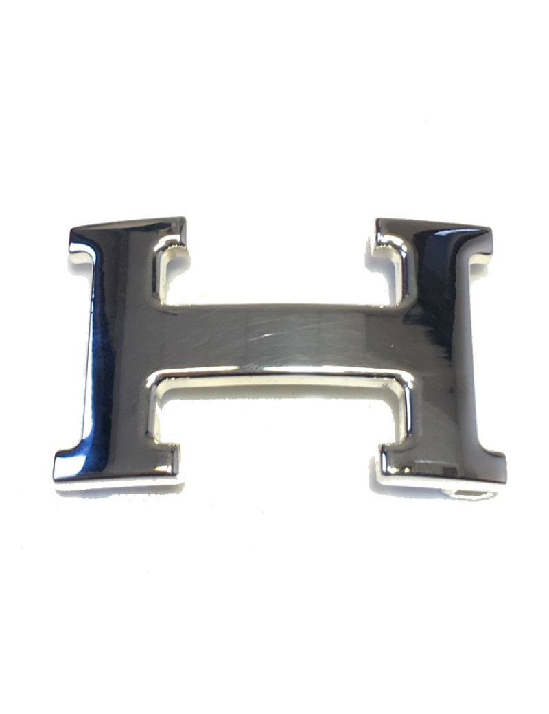 Boucle H HERMÈS métal palladié